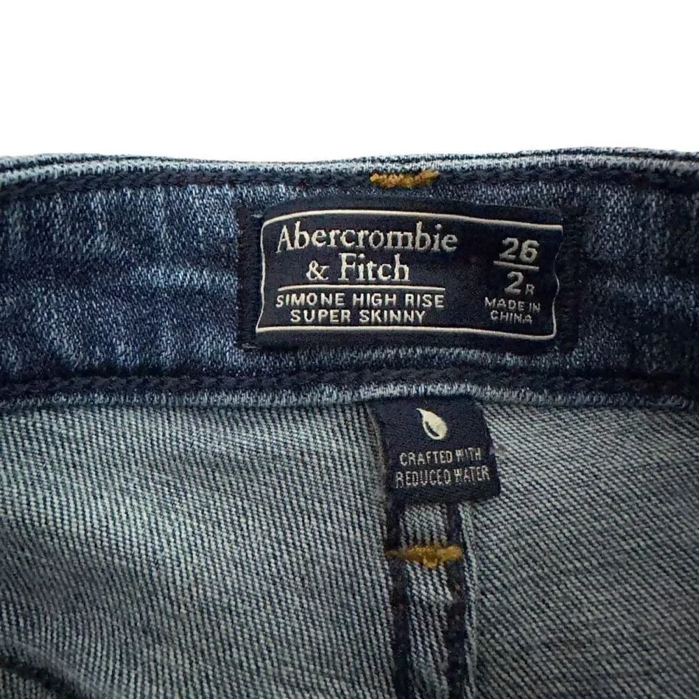 Abercrombie and Fitch Simone high rise super skinny jeans size 26